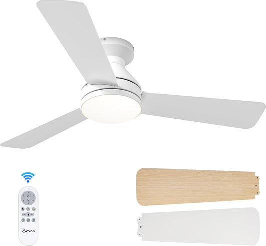 🔥Hot Selling 2-in-1 Ceiling Fan with Dimmable Light ✨ Reversible & Ultra Quiet Ceiling Lamp for Home Bedroom Living Room