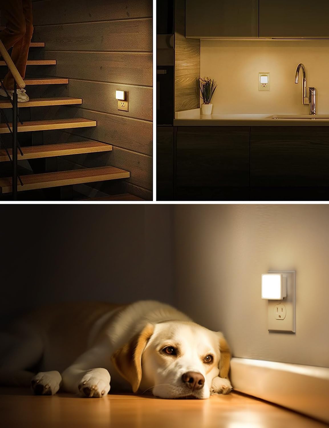 ✨Auto Dusk to Dawn LED Plug-in Night Lights 2 Pack Hot Sale🔥 Low Watt Soft Warm Light For Home Bedroom Bathroom