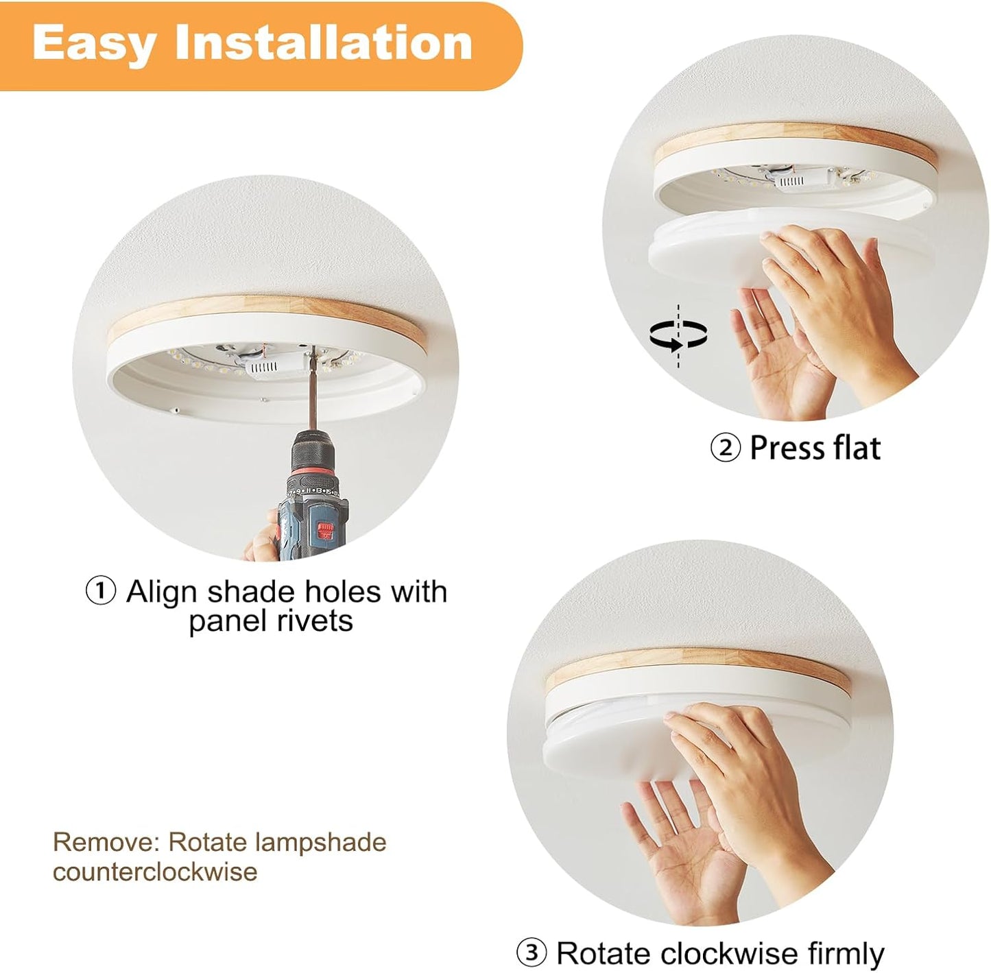 🔥Hot Sale! Dimmable LED Light Fixtures | 3000K-6000K Adjustable Color Temperature✨ Home Decor Lighting for Indoor Use