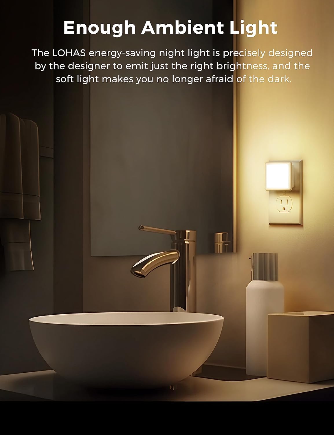 ✨Auto Dusk to Dawn LED Plug-in Night Lights 2 Pack Hot Sale🔥 Low Watt Soft Warm Light For Home Bedroom Bathroom