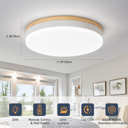 🔥Hot Sale! Dimmable LED Light Fixtures | 3000K-6000K Adjustable Color Temperature✨ Home Decor Lighting for Indoor Use