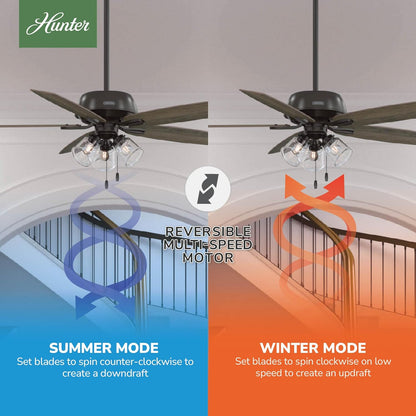🏅 60 Inch Traditional Ceiling Fan with LED Light ✨ Noble Bronze 5-Blade Fan, 3-Speed Reversible Quiet Motor, Pull Chain Control, Energy Saving Ceiling Fixture for Large Bedroom Living Room Kitchen