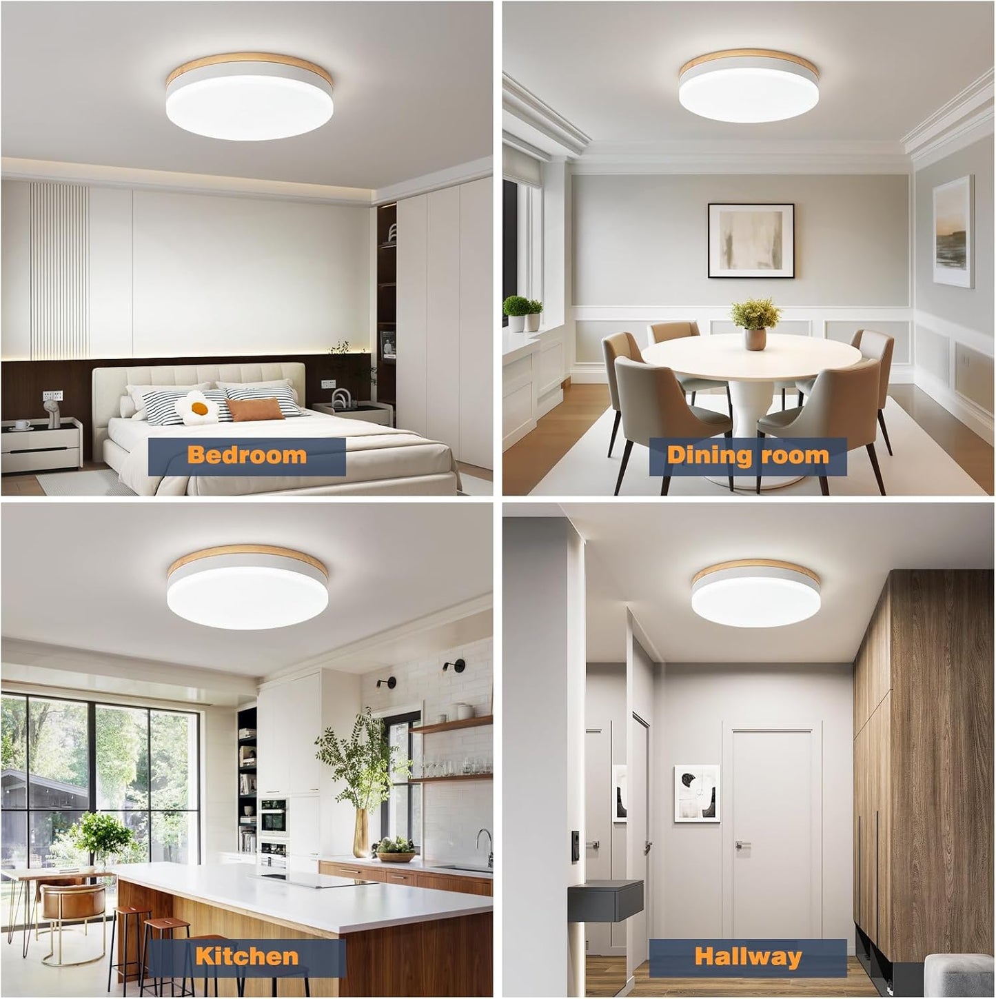 🔥Hot Sale! Dimmable LED Light Fixtures | 3000K-6000K Adjustable Color Temperature✨ Home Decor Lighting for Indoor Use