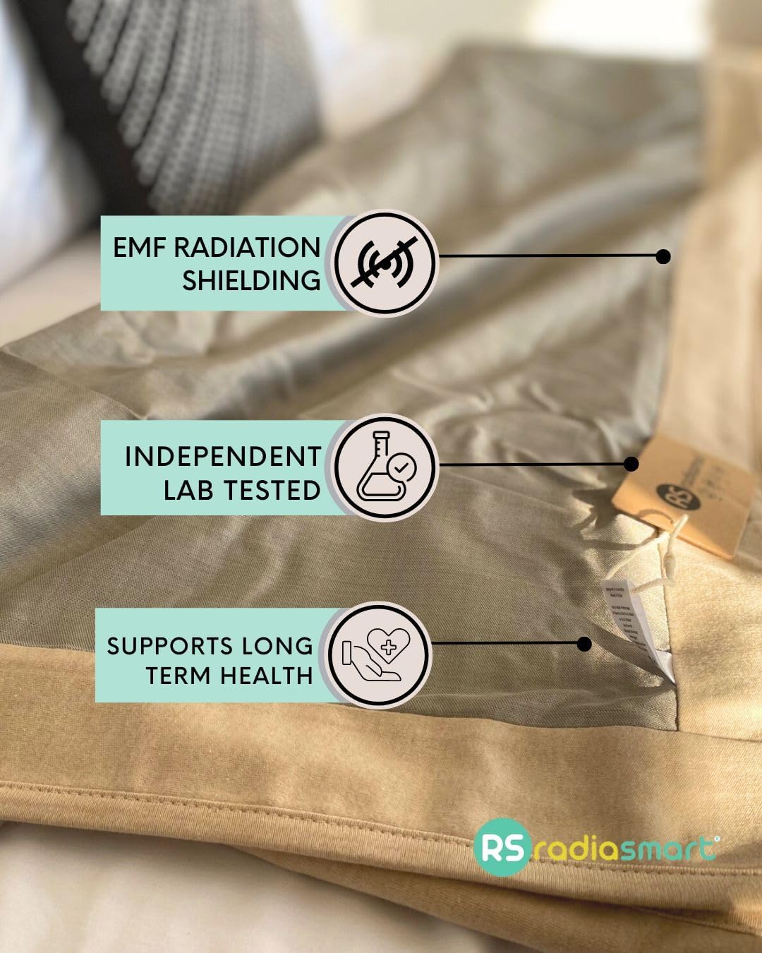 🌙 Limited Hot Sale! Large Organic Cotton EMF Shielding Blanket 🛌 Soft Radiation Protection Throw for Sleep & Daily Use