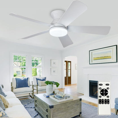 🔥Hot Deal! Modern 2-in-1 Ceiling Fan with LED Light ✨ Remote Control Silent Fan Light for Home Bedroom Living Room