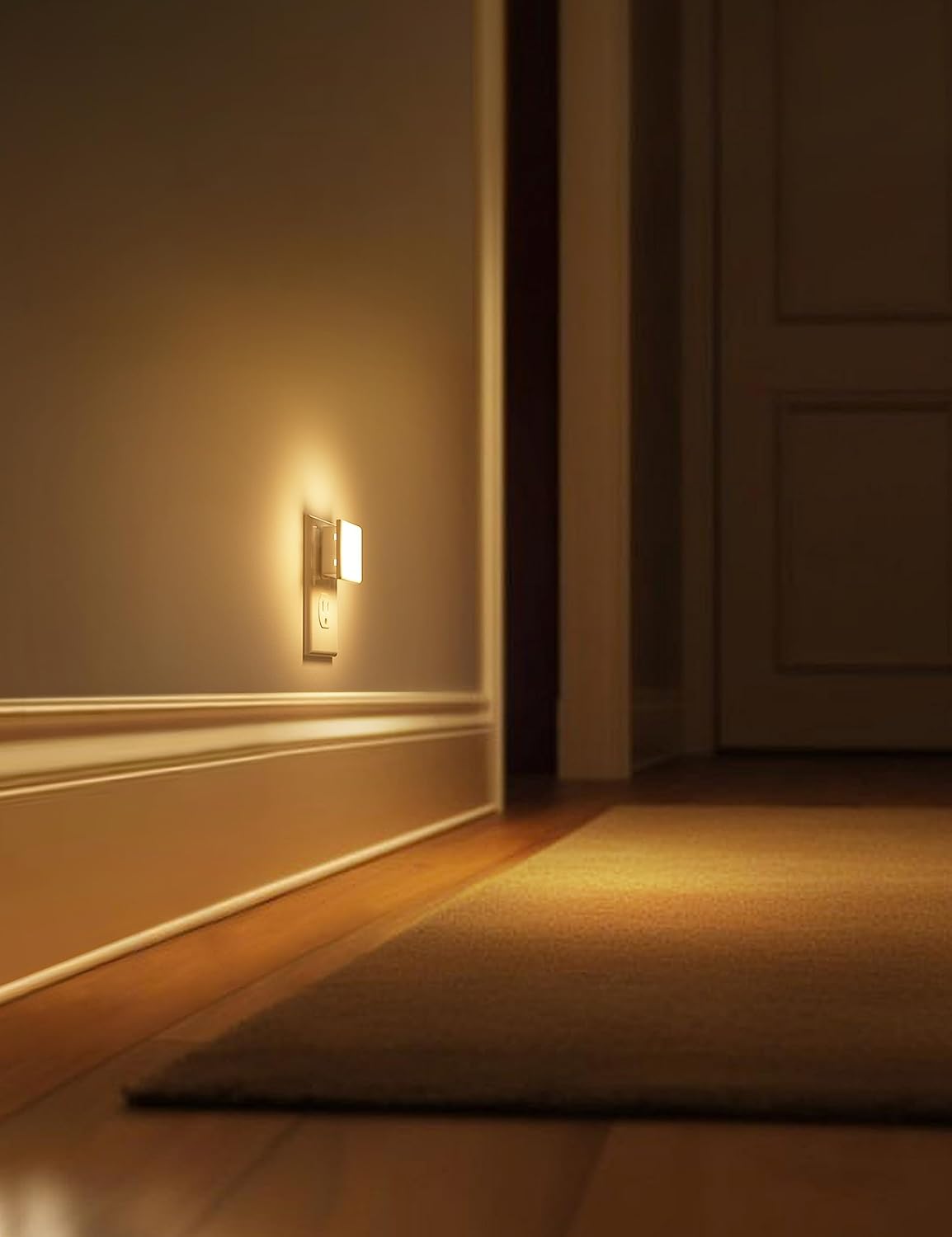 ✨Auto Dusk to Dawn LED Plug-in Night Lights 2 Pack Hot Sale🔥 Low Watt Soft Warm Light For Home Bedroom Bathroom