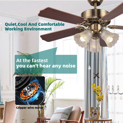 ⏳ Flash Sale Alert! Vintage 2-in-1 Ceiling Fan Light 🍂 Reversible Airflow Silent Lamp For All Indoor Spaces