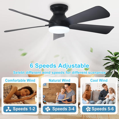 🔥Hot Deal! Modern 2-in-1 Ceiling Fan with LED Light ✨ Remote Control Silent Fan Light for Home Bedroom Living Room