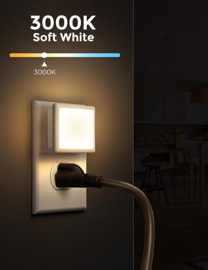 ✨Auto Dusk to Dawn LED Plug-in Night Lights 2 Pack Hot Sale🔥 Low Watt Soft Warm Light For Home Bedroom Bathroom