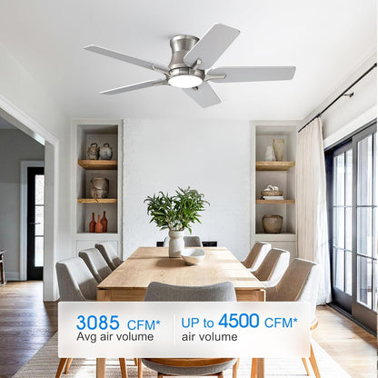 ✨ 2-in-1 Ceiling Fan with Dimmable LED Light 🔥 Reversible Airflow, Ultra Noiseless Remote Control Ceiling Fixture, Energy Saving Home Lamp for Bedroom Living Room Dining Room Hallway